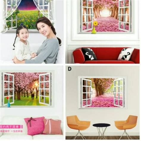 Jual Best Seller Reliza Wall Sticker Jendela Pemandangan Pohon