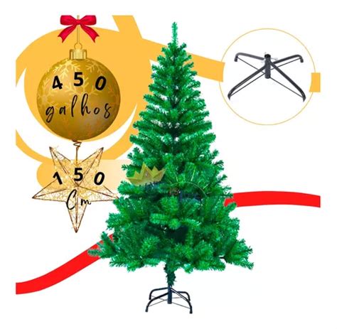 Arvore Natal 150cm I 450 Galhos Luxo Cheia Decoração Premium Frete grátis