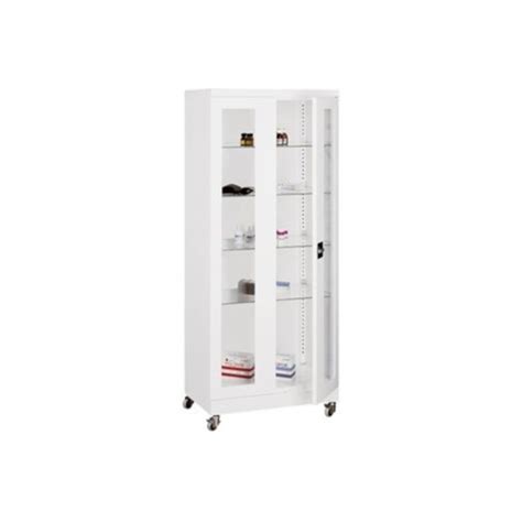 Armoire de rangement médicale à portes vitrées sur Casiervestiaire fr