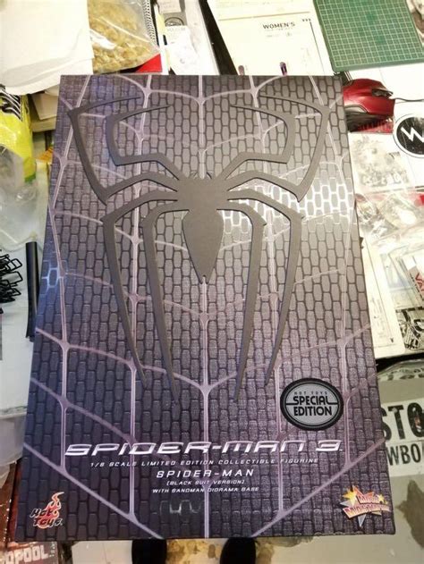 Hot toys mms 限量版 黑蜘蛛人 spider man limited edition black suit version 興趣及遊戲 玩具 遊戲類