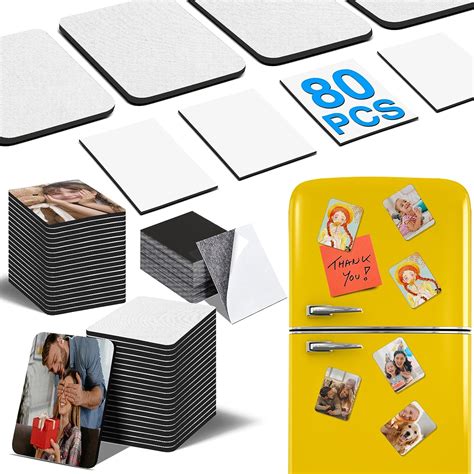 FPVLR 80Pcs Sublimation Magnet Blanks Set Personalized Refrigerator