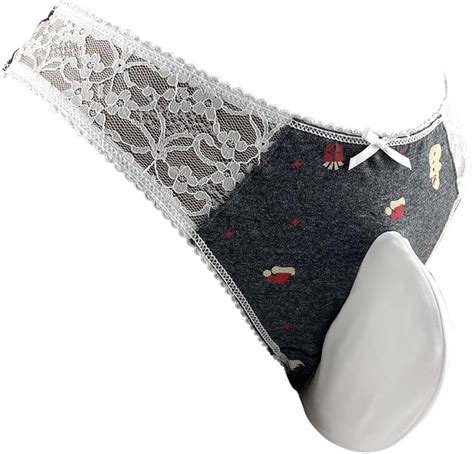 Buy Lixqihz Sissy Pouch Panties Sexy Underwear Lacy Panties Bikini Briefs T Back Lace Thong G