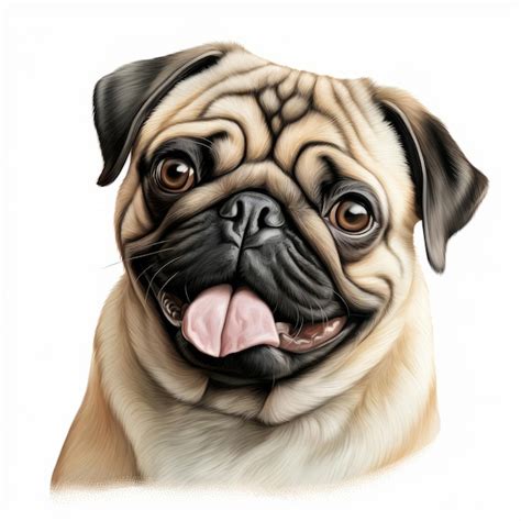 Premium Photo | Pawfect Pug Portraits Mastering Caricature Style with ...