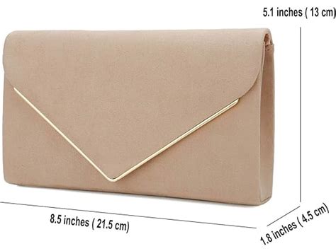 Faux Suede Clutch Bag Nude