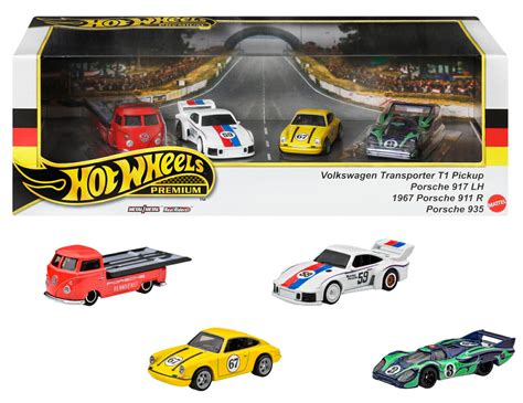 楽天ブックス ホットウィール Hot Wheels プレミアムコレクターセット ポルシェ レンシュポルト ミニカー 4台 3才 HRT54 玩具