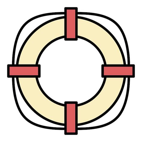 Premium Vector Lifebuoy Icon Outline Lifebuoy Vector Icon Color Flat