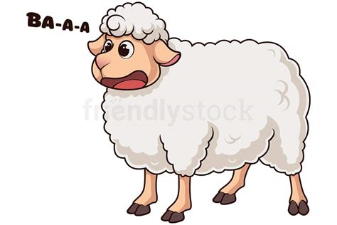 Dessin Animé Mouton Baaing Illustration Clipart Vectoriel FriendlyStock