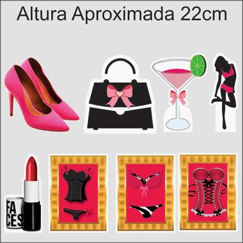 Kit Painel Chá Lingerie Displays Decoração Chá De Lingerie Parcelamento sem juros