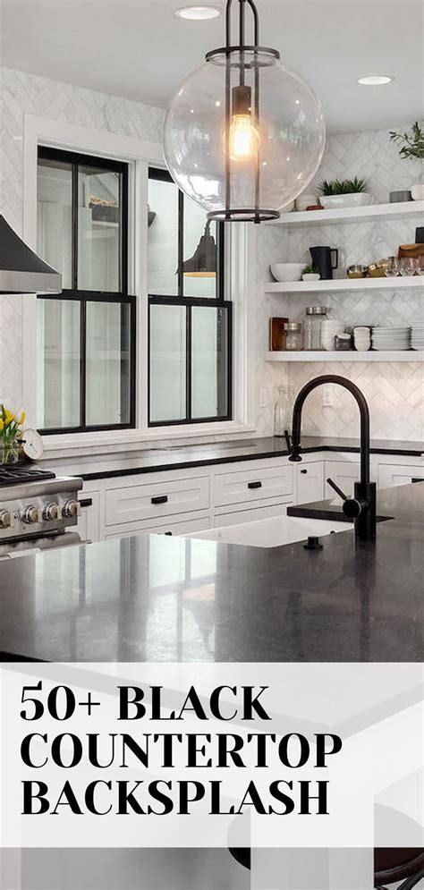 Black Countertop Backsplash Ideas Tile Designs Tips Advice Backsplash
