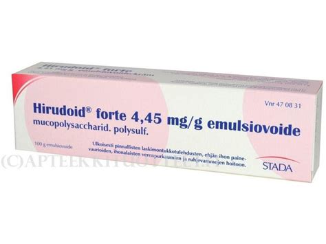 Alin Hinta Hirudoid Forte Emulsiovoide 4 45 Mg G 100 G