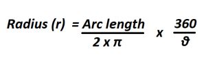 How to Calculate Radius of an Arc.