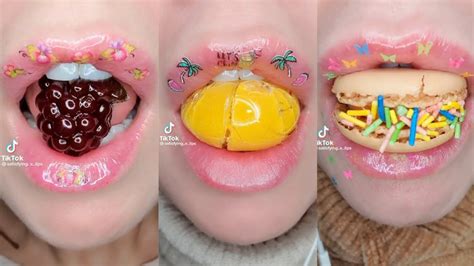 Asmr Oddly Satisfying 😌 Food Emoji🍭🍦🍬 Challenge Mukbang Youtube