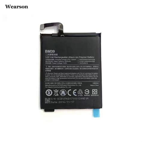 BM39 Battery For Xiaomi 6 M6 Mi6 Mi 6 Battery 3250mAh-in Mobile Phone ...
