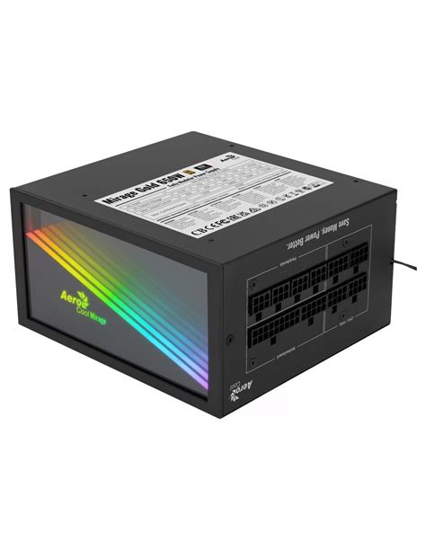 Aerocool MIRAGEGOLD 650W Fuente Alimentación PC Modular RGB 80 Plus