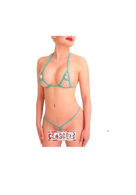 Sexy Hot Mini Micro Bikini Extreme G String Erotic Swimsuit Crotchless Panties Nude