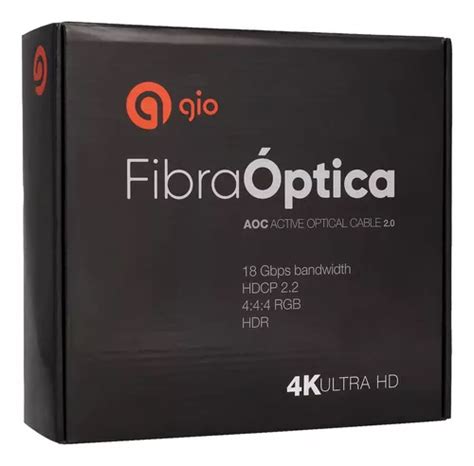 Gio Cable Hdmi Fibra Óptica 30 Metros 4k Blindado Uso Rudo 919 en