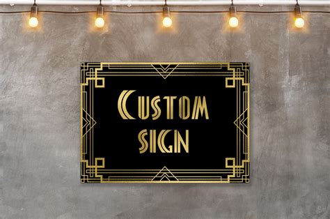 Gatsby Sign Custom Art Deco Custom Sign Custom Gatsby - Etsy Australia