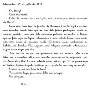 Atividade Carta Pessoal 3 Ano