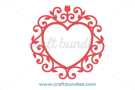 Heart Monogram SVG Cut File - CraftBundles