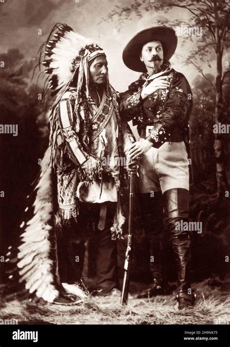 Sitting Bull And Buffalo Bill Cody Wild West Show 1895 Por A Kyle Nueva York Fotografía De