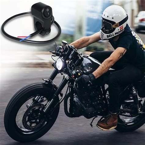 Waterproof Motorbike Motorcycle Handlebar Headlight Fog Spot Light On