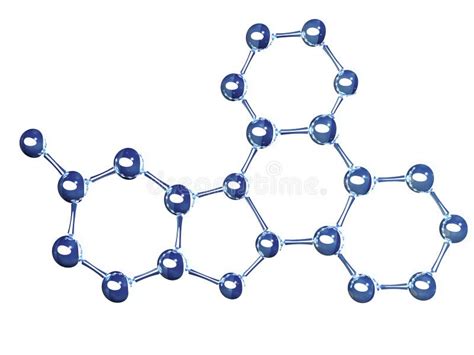 Model Of Abstract Molecular Structure Glass Atom Model Stock