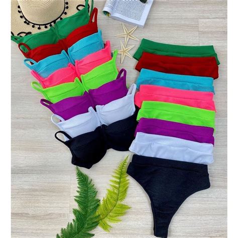 Biquini Hot Pants Biqu Ni Texturizado Retr Gringo Cintura Alta Verao Shopee Brasil