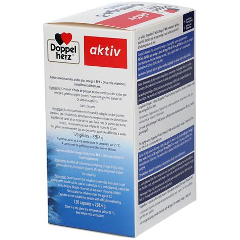 Doppelherz aktiv Omega 3 1400 Avec du concentré doméga 3 120 pc s