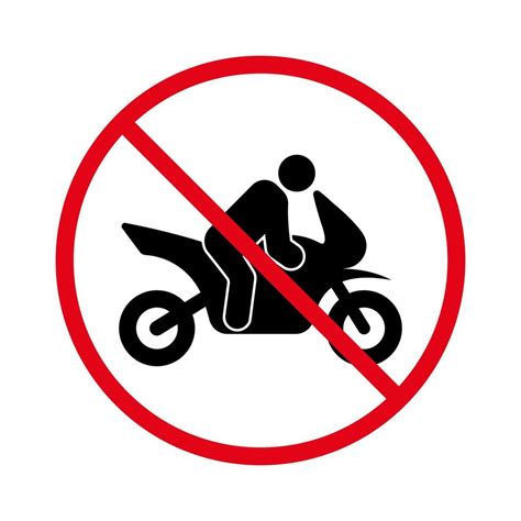 Icono De Silueta Negra De Prohibici N De Transporte De Motocicletas