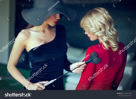 Dominant Lesbian Woman Seducing Blonde Lover Stock Photo 1539641204 Shutterstock