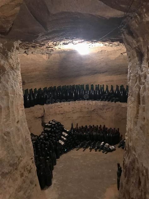 Old Bottles Of Wine In A Cave Stock Image Image Of Bottle Stopper