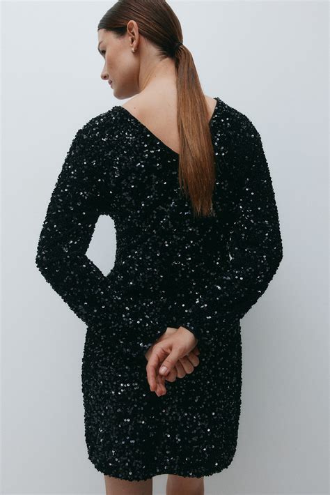 MAMA Sequin Dress - Black - Ladies | H&M AU