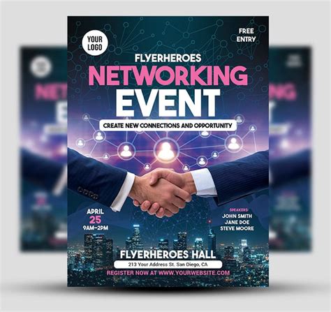 Networking Event Flyer 1 Flyerheroes