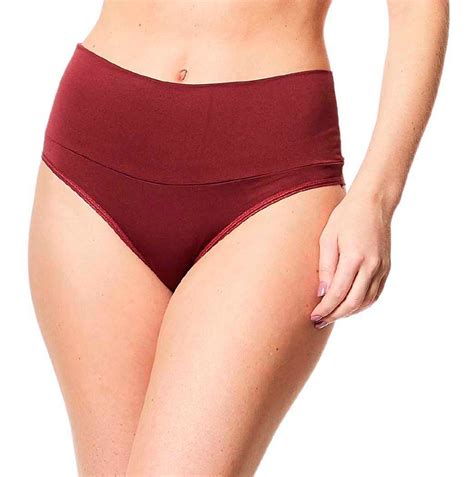 5 Calcinhas Modeladora Cós Alto Fio Duplo Kit Lingerie Parcelamento sem juros