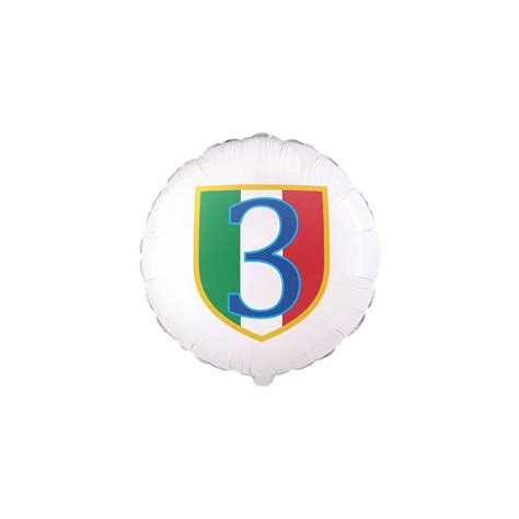 Palloncino Mylar 18 Cm 45 Napoli Scudetto 3 Tricolore