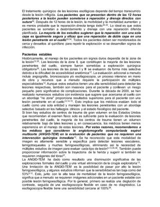 Lesiones Penetrantes Del Cuello Guia Para La Evaluacion Y Manejo Pdf