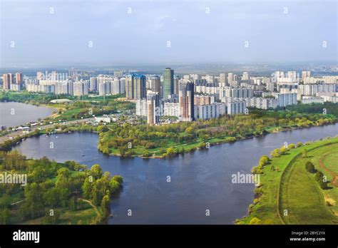 aerial moscow  res stock photography  images alamy