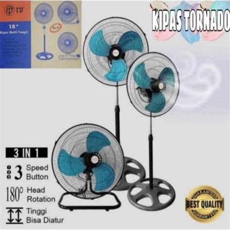 Jual KIPAS ANGIN BESI TORNADO 3 IN 1 BERDIRI DUDUK DINDING 18 INCH