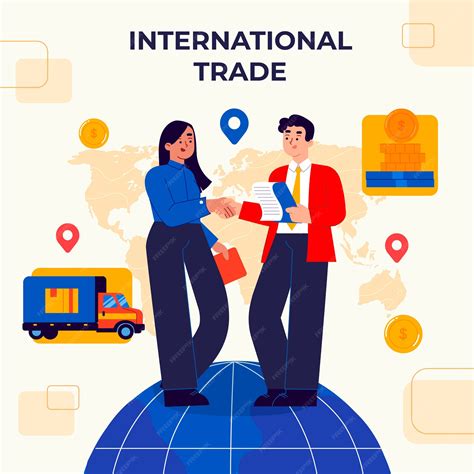 Premium Vector Hand Drawn International Trade Illustration