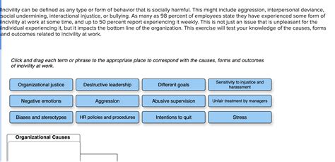 Solved Incivility Can Be Defined As Any Type Or Form Of Chegg