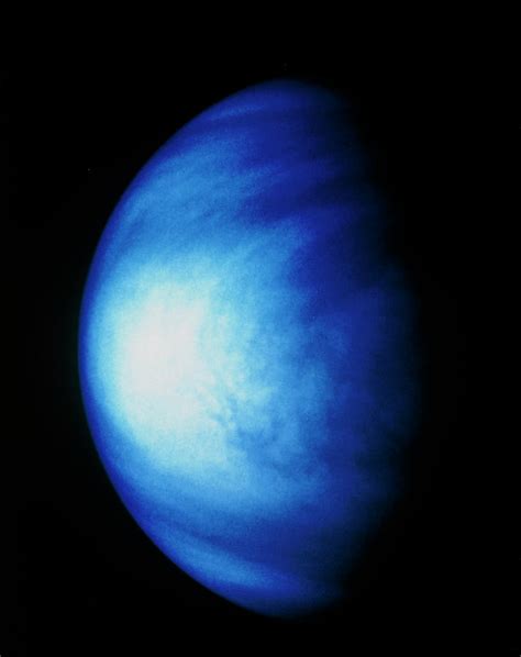 False Colour Image Of Venus Sulphuric Acid Clouds Photograph By Nasa