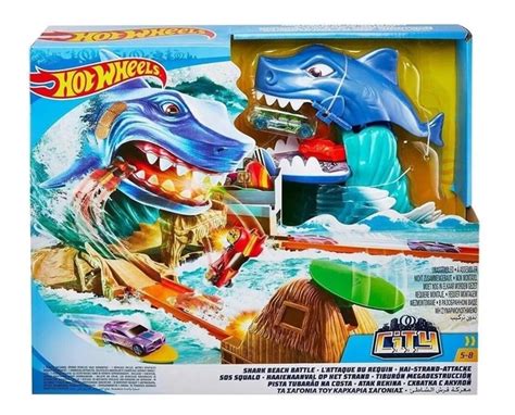 Pista Hot Wheels City Batalla En Playa Tibur N Mattel