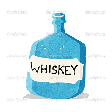 Botella De Whisky Viejo De Dibujos Animados Vector De Stock 50851323