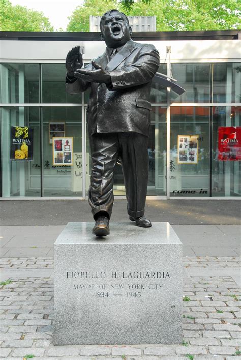Sculpture of Mayor Fiorello H. La Guardia in Greenwich Village, New