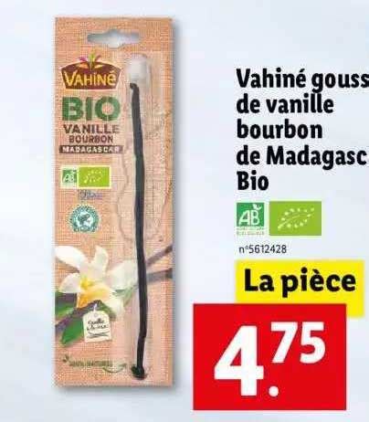 Promo Gousse De Vanille Bourbon De Madagascar Bio Vahin Chez Lidl