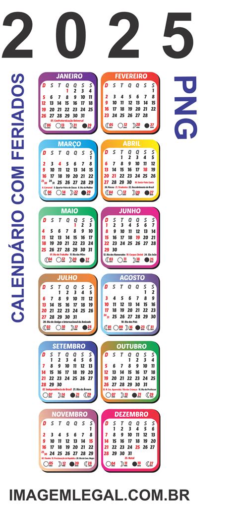 Calendário 2025 Para Sala De Aula Para Imprimir