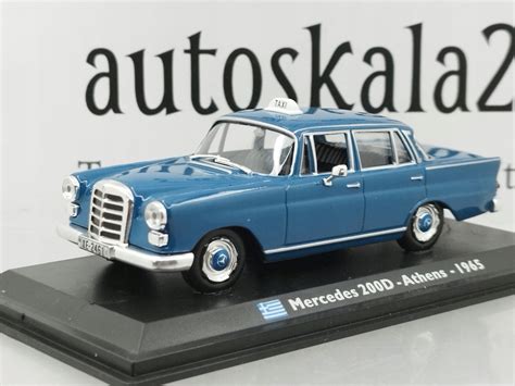 Mercedes 200D Taxi skala 1:43 - 13165848546 - oficjalne archiwum Allegro