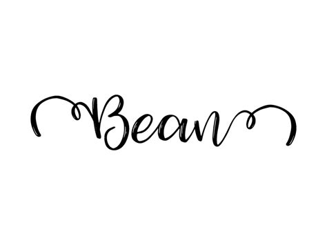 Bean Lettering Graphic By Dudley Lawrence · Creative Fabrica