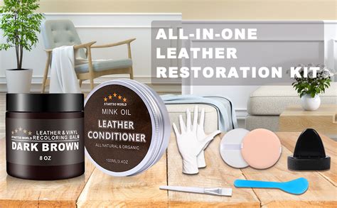 Black Leather Recoloring Balm Mink Oil Leather Restore Cream And