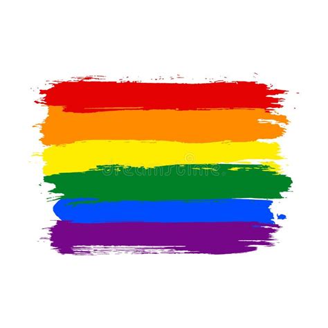 Lgbt Concept Flag Pride Rainbow Lgbt Lesbian Vector Hand Drawn Stock